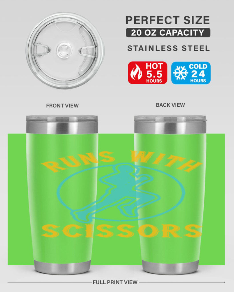 run with sclssors 25#- running- Tumbler