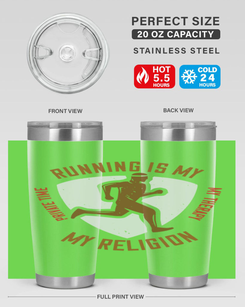 running is my private time my therapy my religion 21#- running- Tumbler