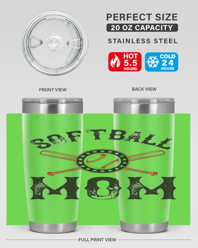 softball mom 66#- mom- Tumbler