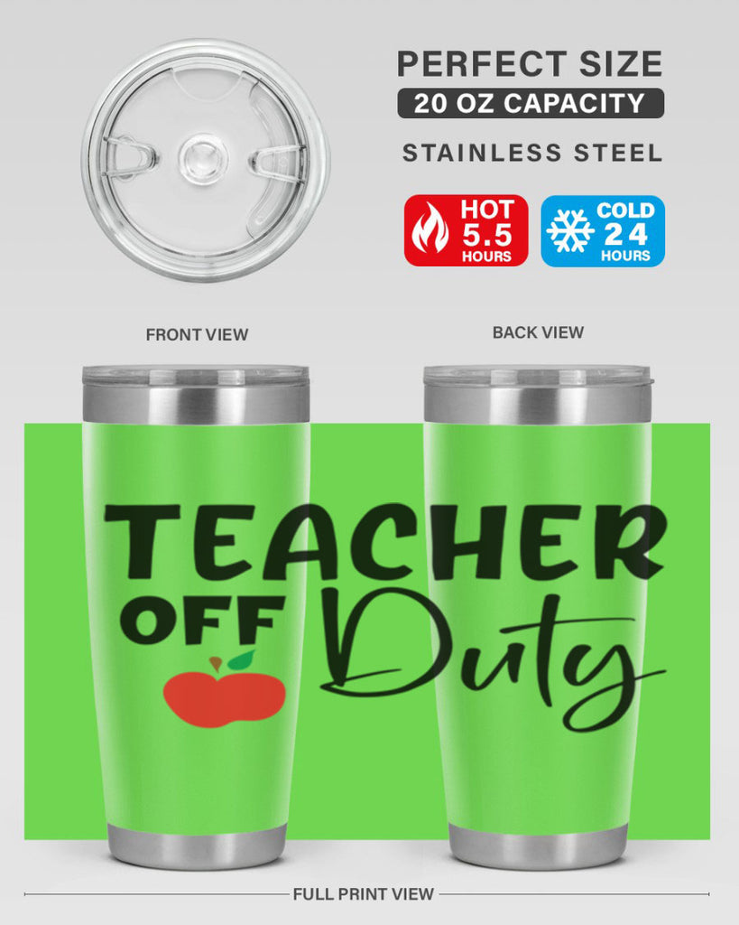 teacher off duty Style 140#- teacher- tumbler