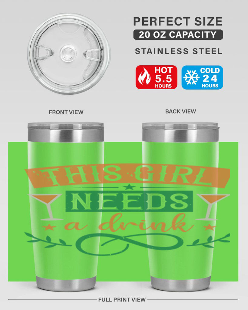 this girl needs a drink 36#- mardi gras- Tumbler