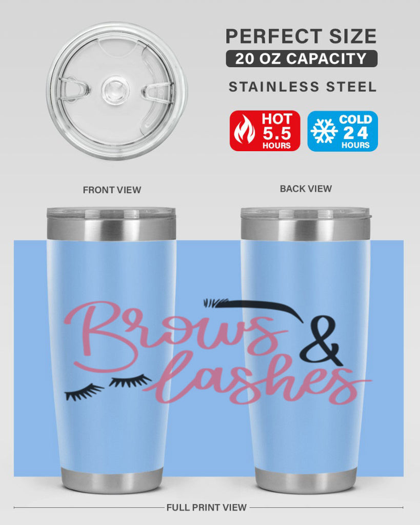 Brows Lashes Style 122#- make up- Tumbler