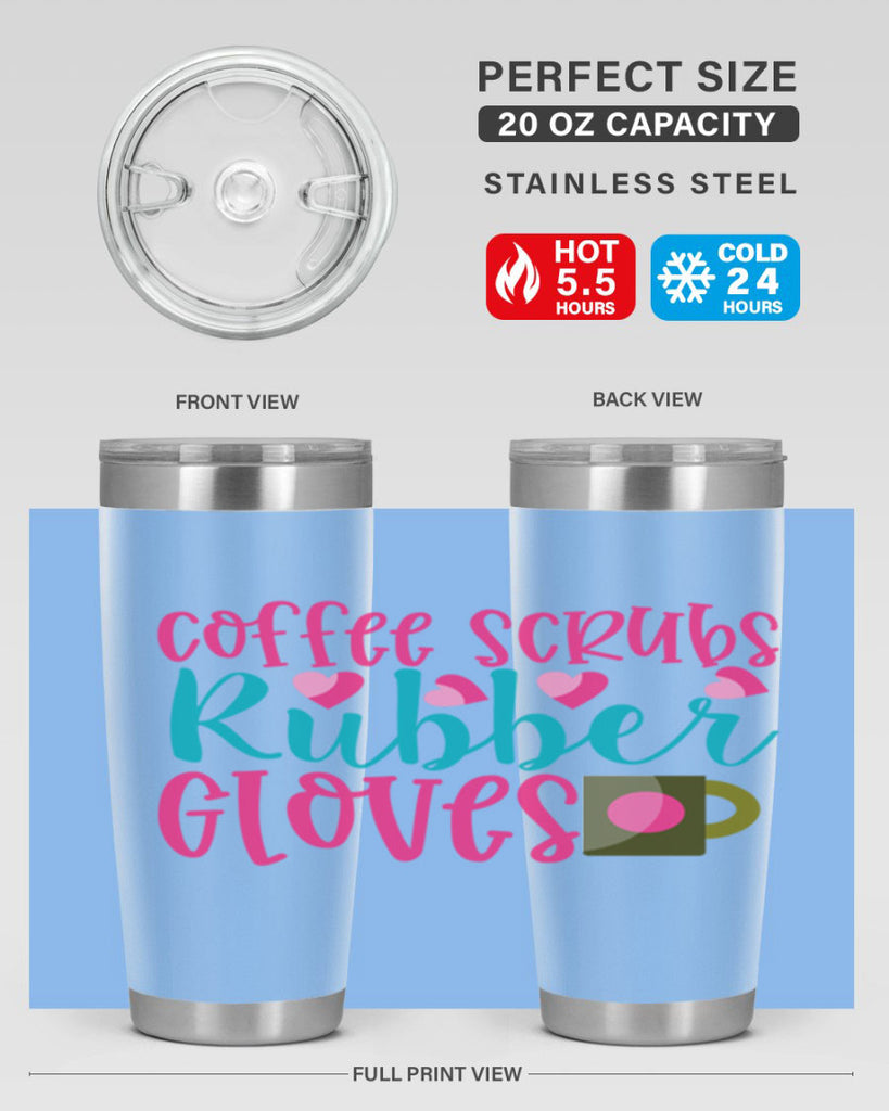 Coffee Scrubs Rubber Gloves Style Style 208#- nurse- tumbler