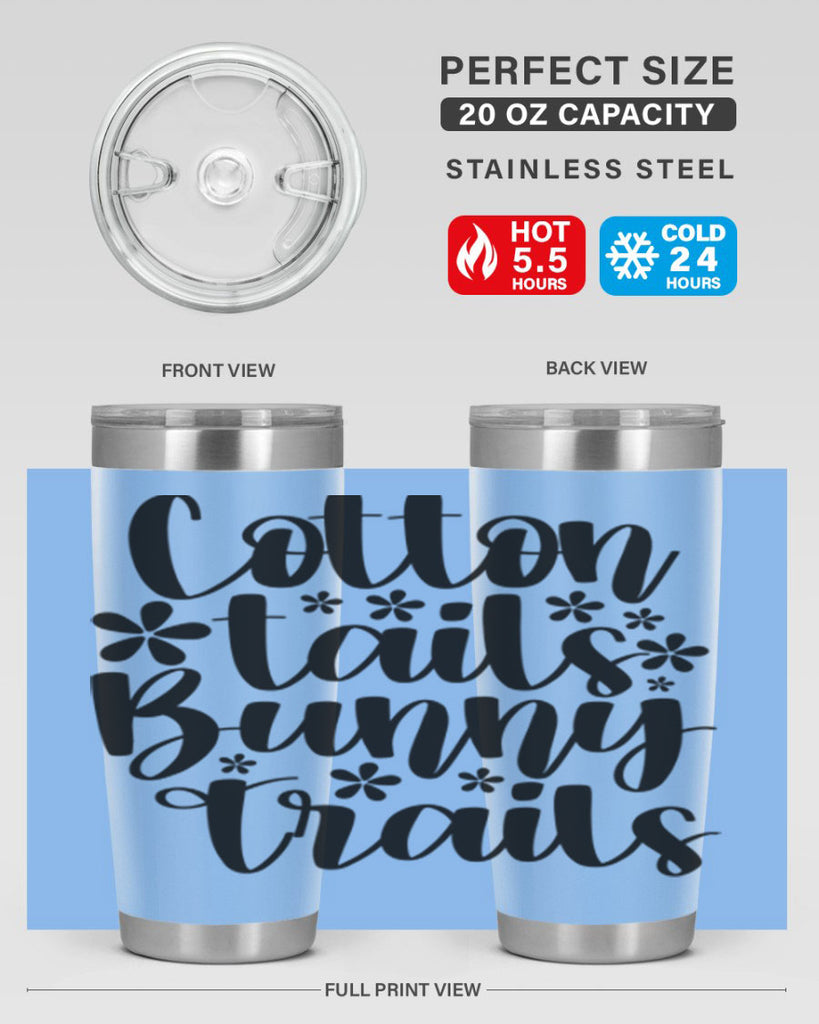 Cotton tails bunny trails  113#- spring- Tumbler