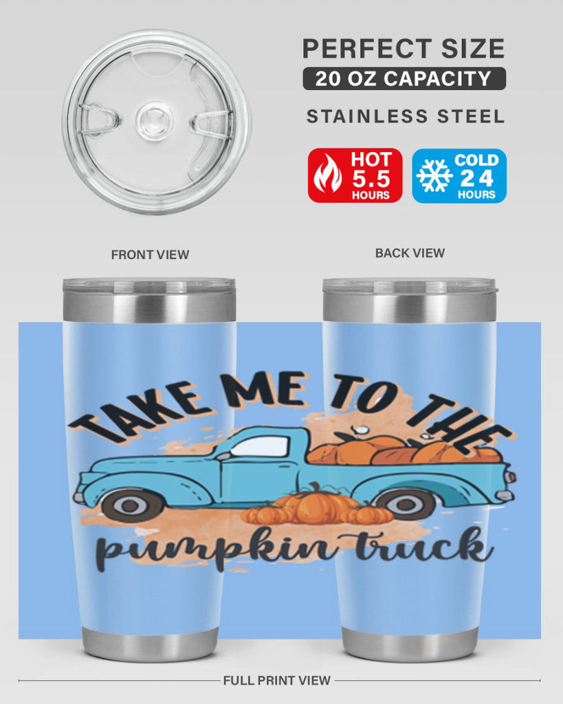 Fall Pumpkin Truck 128#- fall- Tumbler