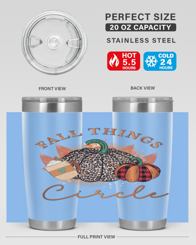 Fall Things Circle 133#- fall- Tumbler