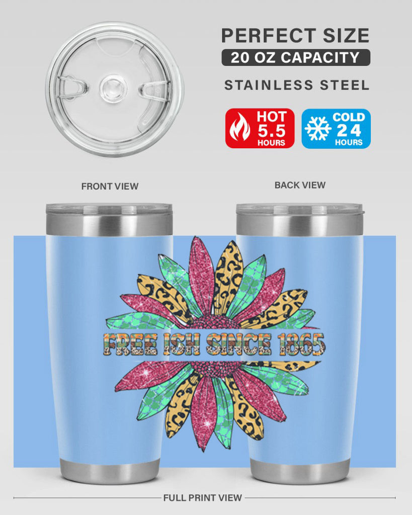 Freeish Since 1865 Sunflower Juneteenth 15#- Juneteenth- tumbler