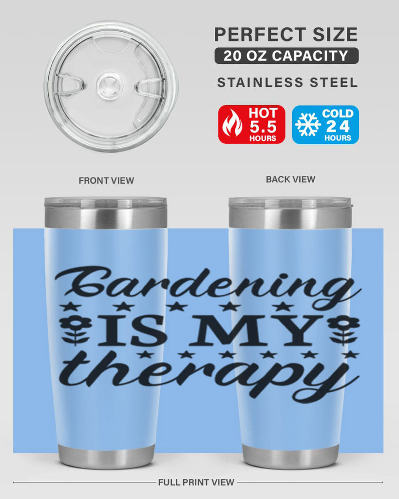 Gardening is my therapy  146#- spring- Tumbler