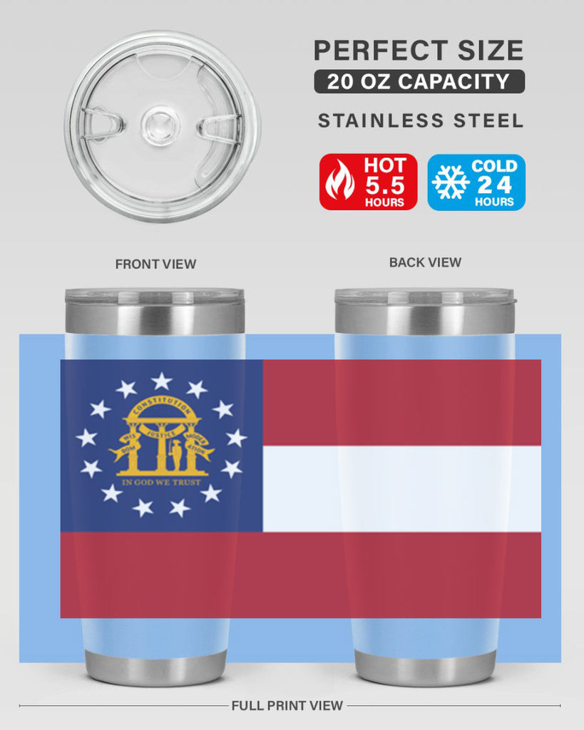 Georgia 42#- Us Flags- Tumbler