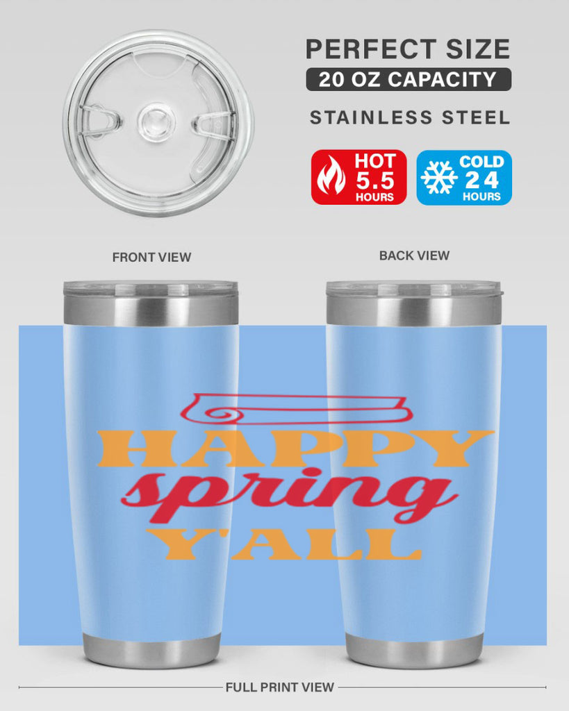Happy spring y'all 166#- spring- Tumbler