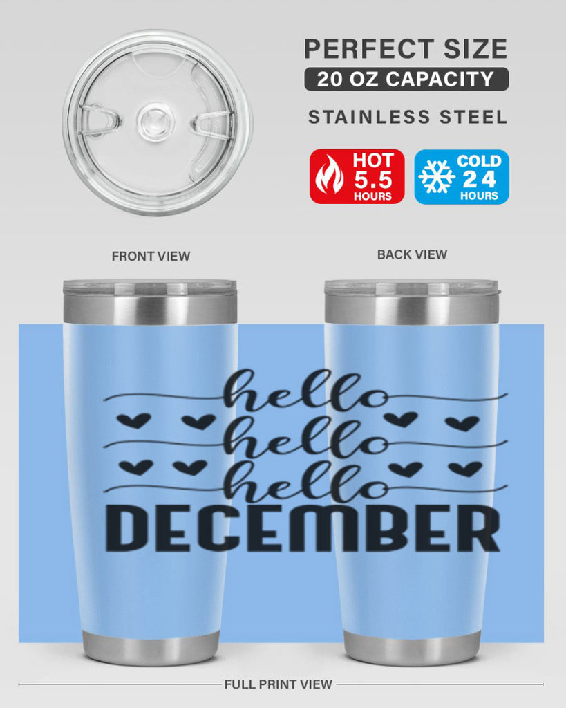 Hello December 157#- winter- Tumbler