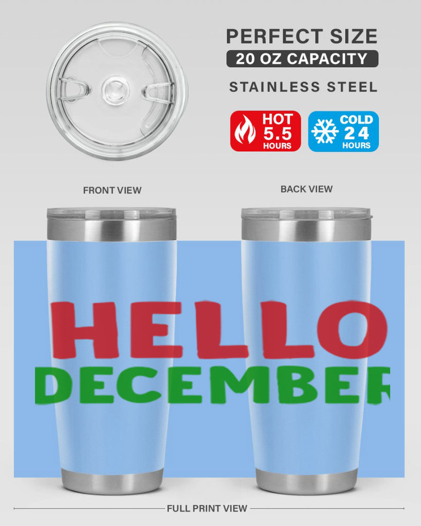 Hello December 158#- winter- Tumbler