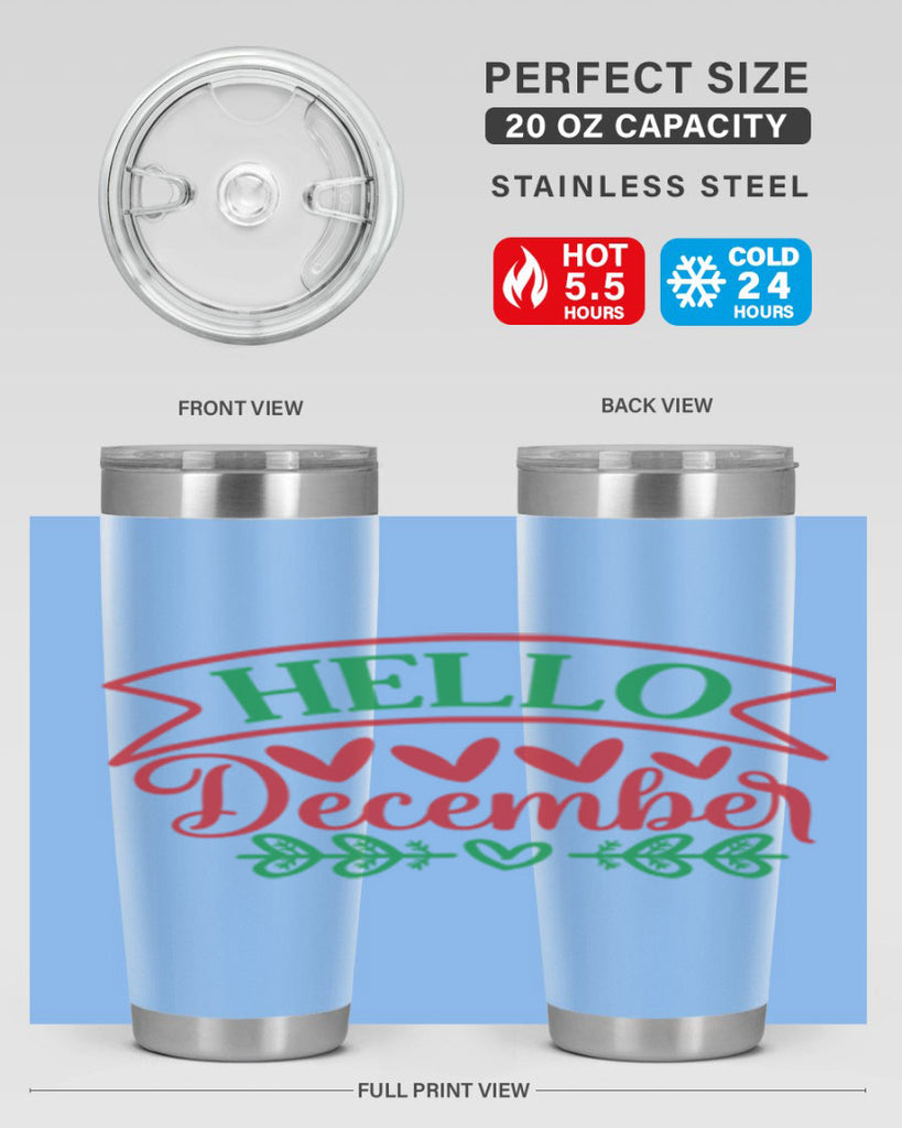 Hello December 159#- winter- Tumbler