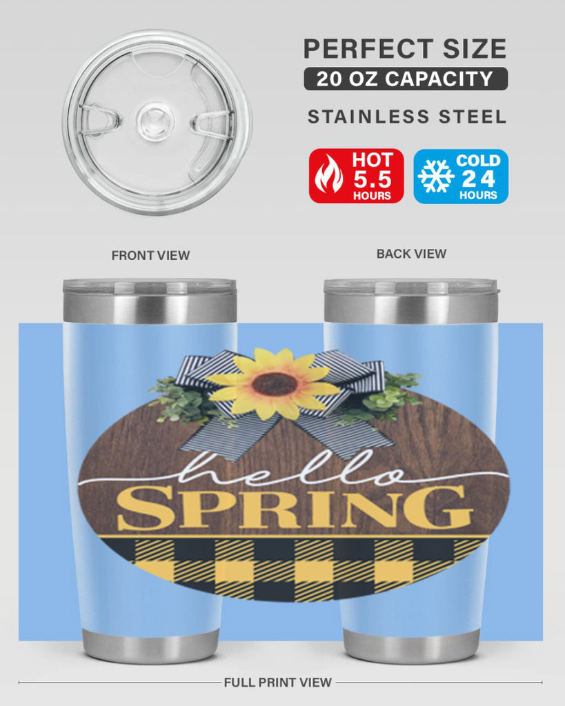 Hello Spring plaid Mockup 204#- spring- Tumbler