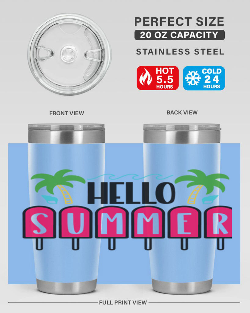 Hello Summer Style 39#- summer- Tumbler