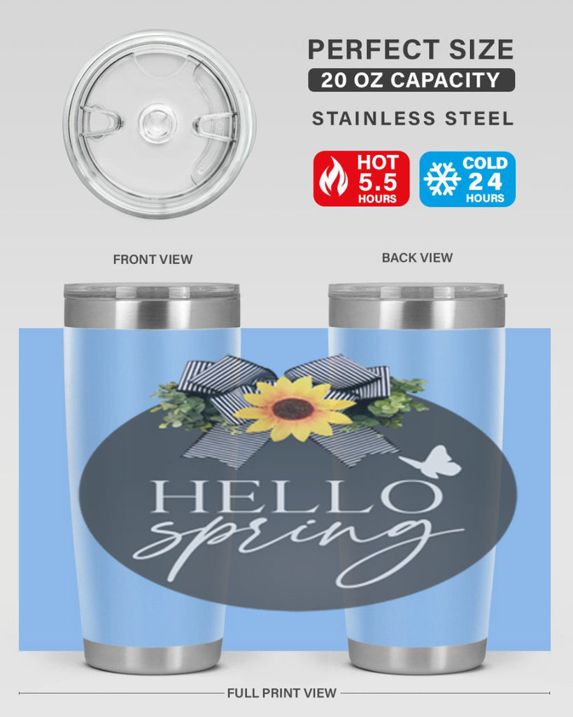 Hello spring butterfly Mockup194#- spring- Tumbler