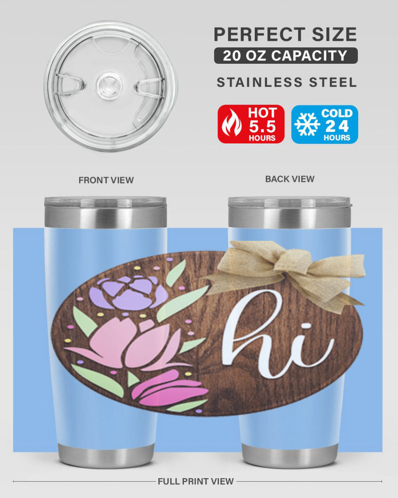 Hi pink flowers Mockup237#- spring- Tumbler