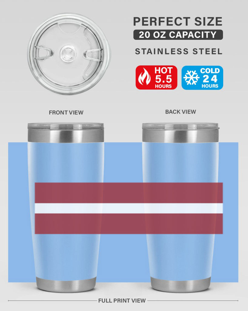 Latvia 104#- world flags- Tumbler