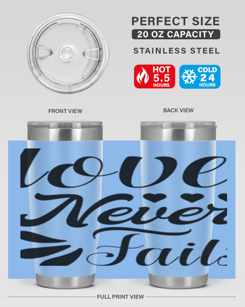 Love Never Fails 316#- winter- Tumbler
