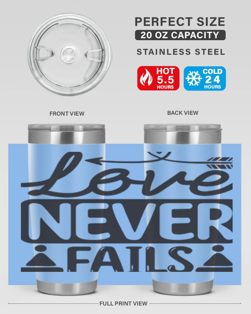 Love never fails 317#- winter- Tumbler
