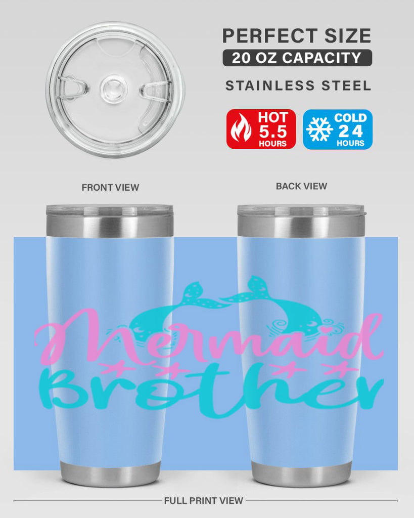 Mermaid Brother 354#- mermaid- Tumbler