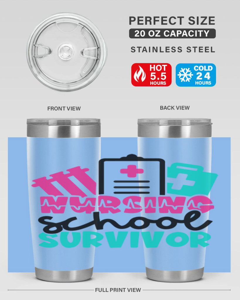 Nursing School Survivor Style Style 62#- nurse- tumbler