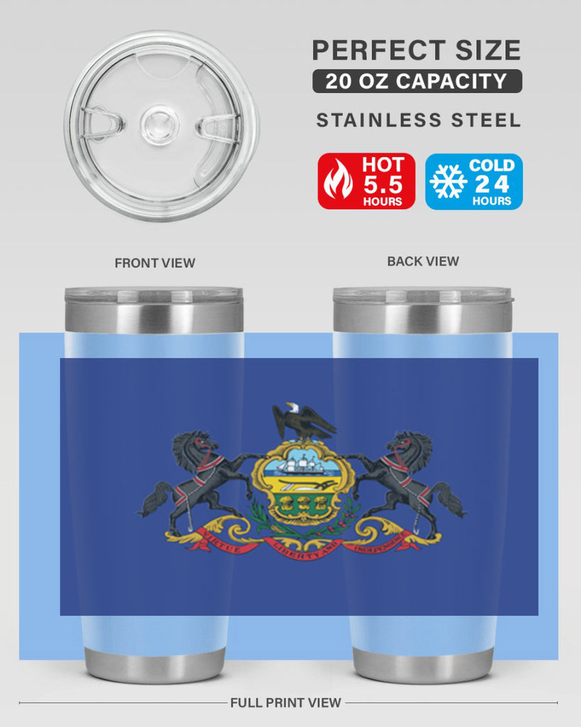 Pensilvania 14#- Us Flags- Tumbler