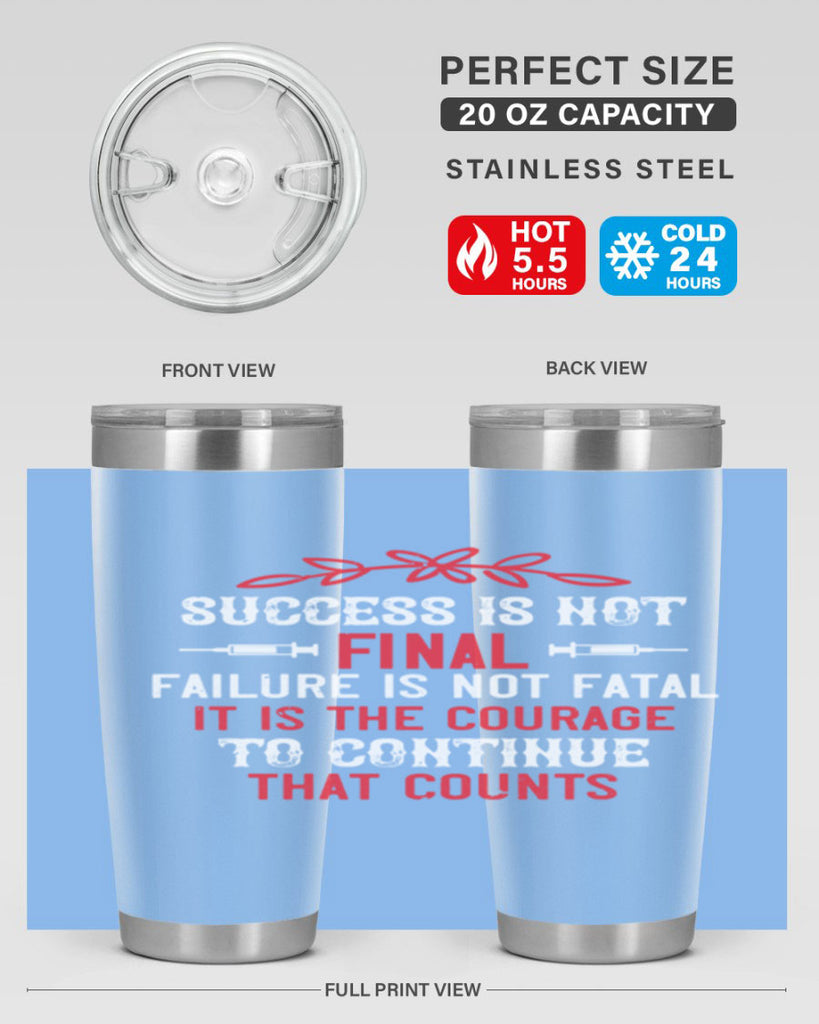 Success is not final Failure is not fatal Style 266#- nurse- tumbler