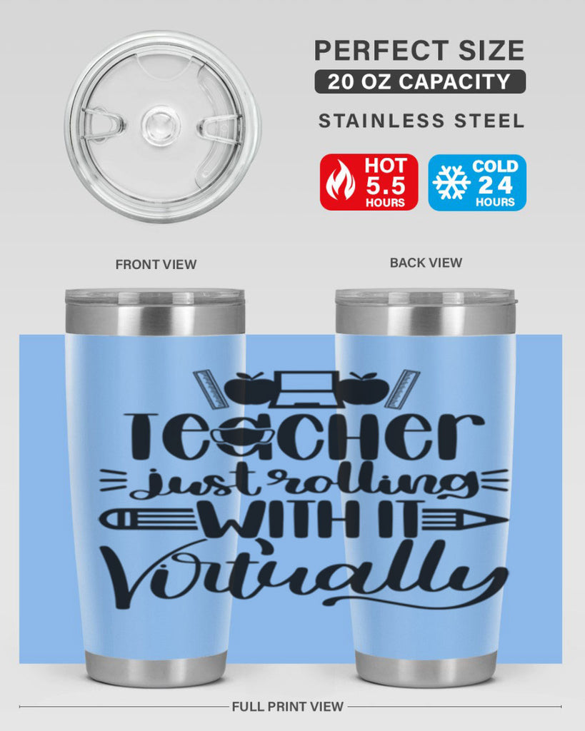 Teacher Just Rolling Style 53#- teacher- tumbler