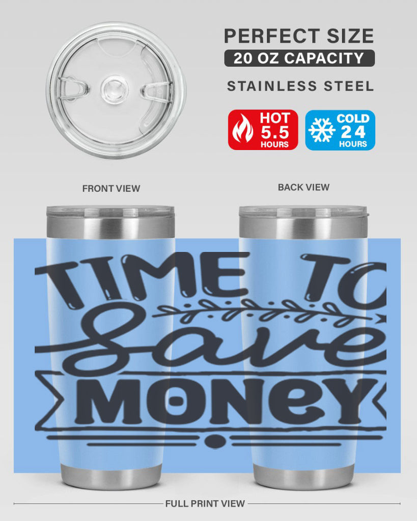 Time to save money 414#- winter- Tumbler