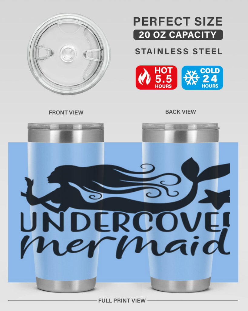 Undercover mermaid 657#- mermaid- Tumbler