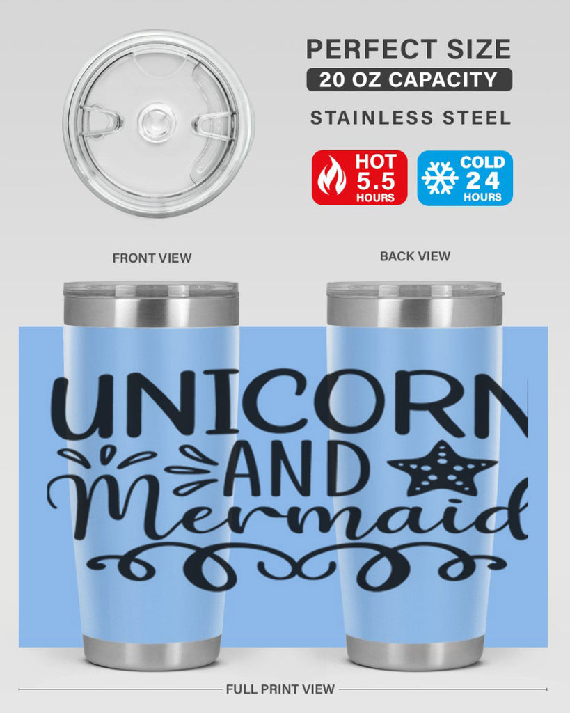 Unicorn And Mermaid 658#- mermaid- Tumbler