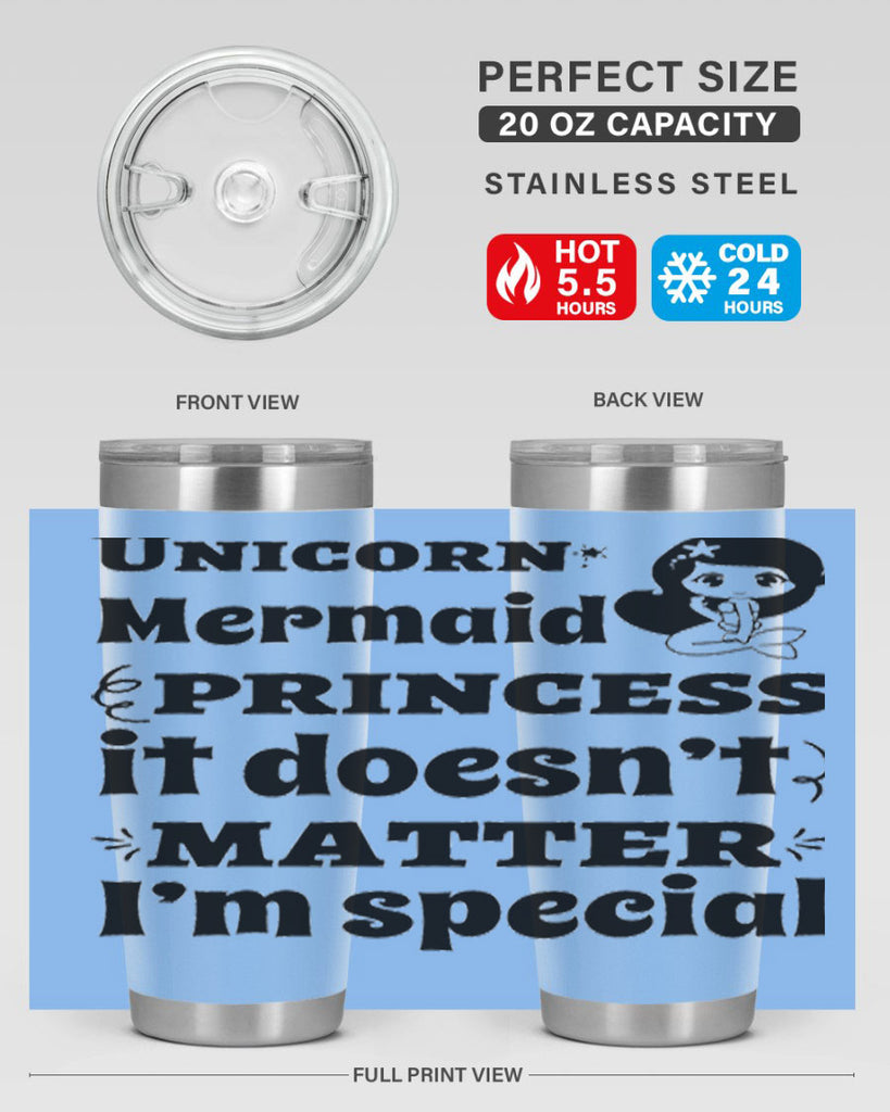 Unicorn Mermaid princess it doesnt 661#- mermaid- Tumbler