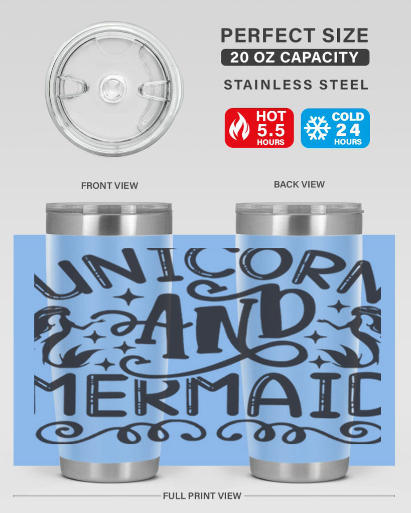 Unicorn and mermaid 660#- mermaid- Tumbler