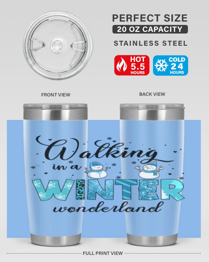 Walking in a winter wonderland 443#- winter- Tumbler