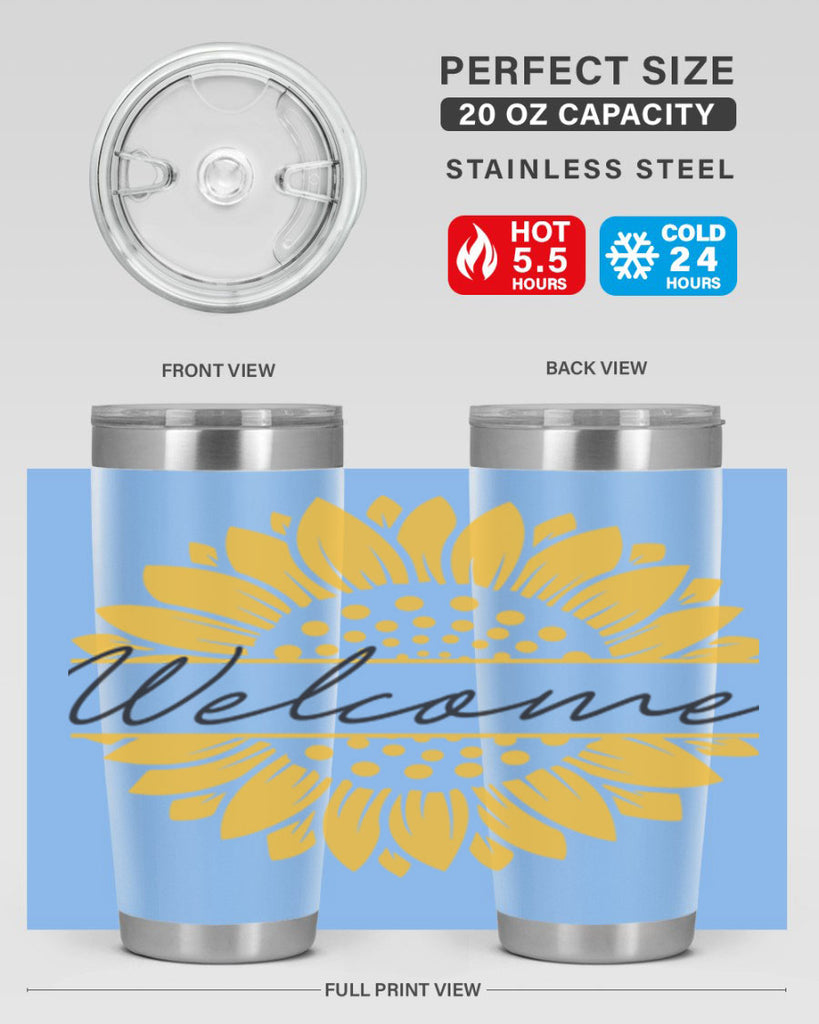 Welcome Sunflower585#- spring- Tumbler