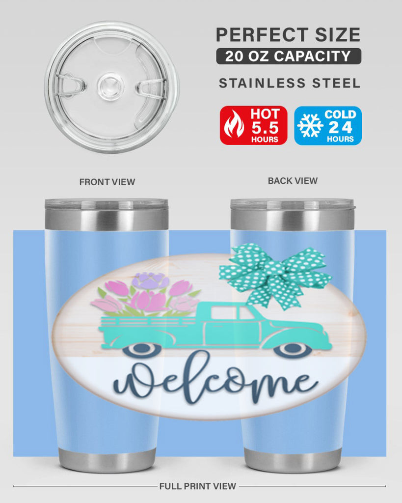 Welcome spring truck Mockup578#- spring- Tumbler