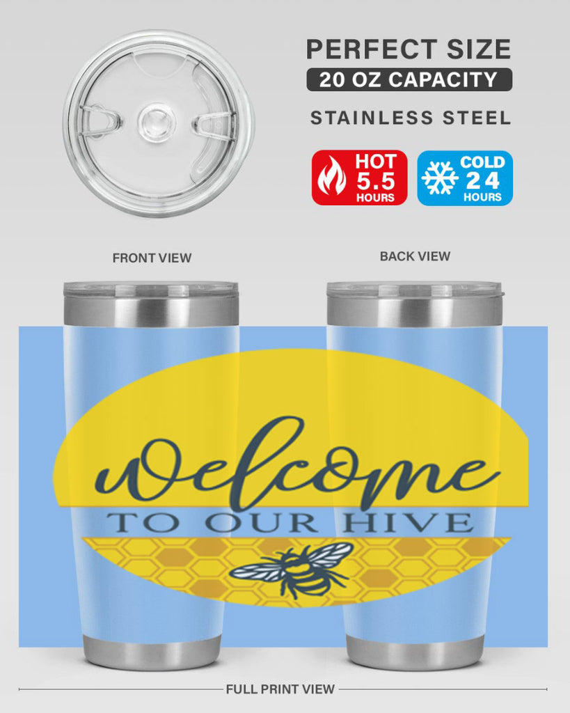Welcome to our Hive complete yellow590#- spring- Tumbler