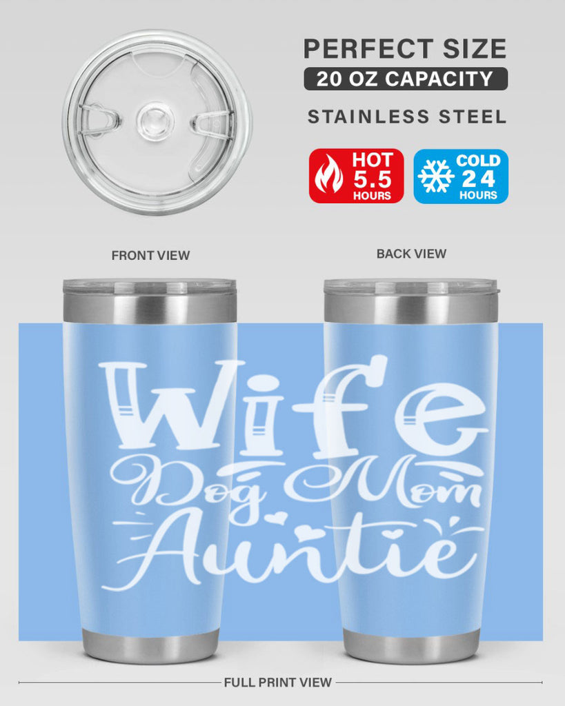 Wife Dog Mom Auntie Style 7#- aunt- Tumbler