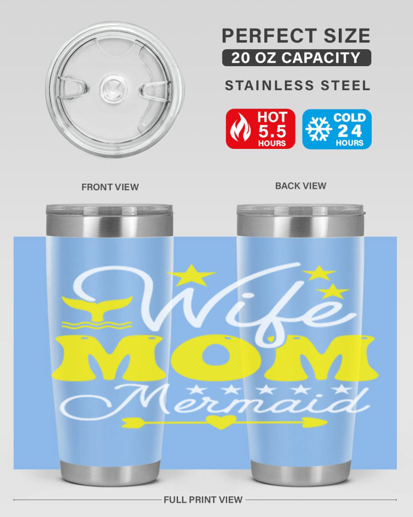 Wife Mom Mermaid 669#- mermaid- Tumbler