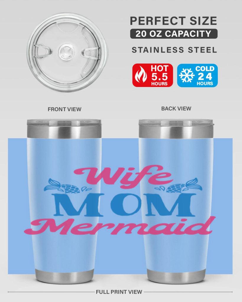 Wife Mom Mermaid 670#- mermaid- Tumbler