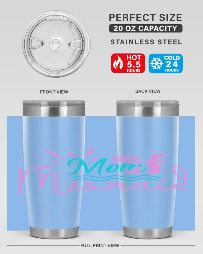 Wife Mom Mermaid 672#- mermaid- Tumbler