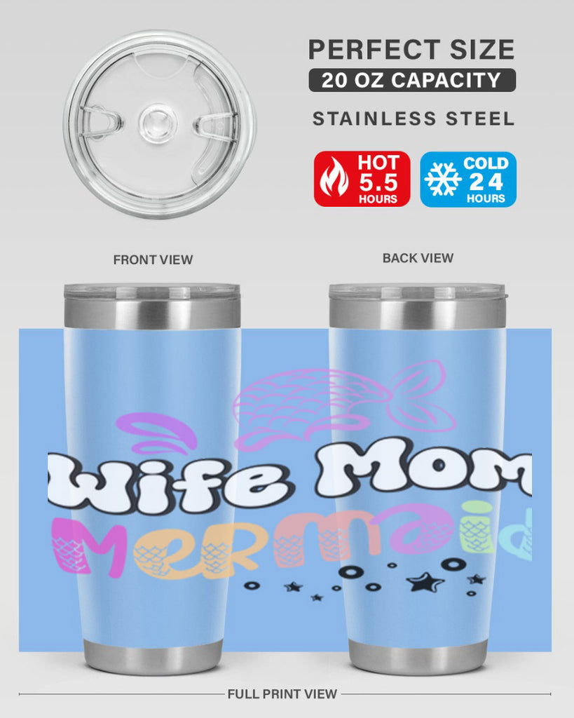 Wife Mom Mermaid 676#- mermaid- Tumbler