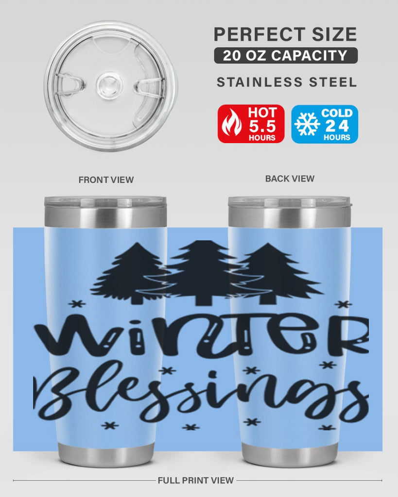 Winter Blessings 489#- winter- Tumbler
