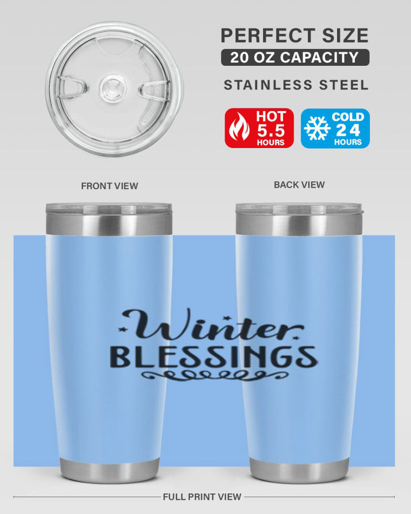 Winter Blessings 490#- winter- Tumbler