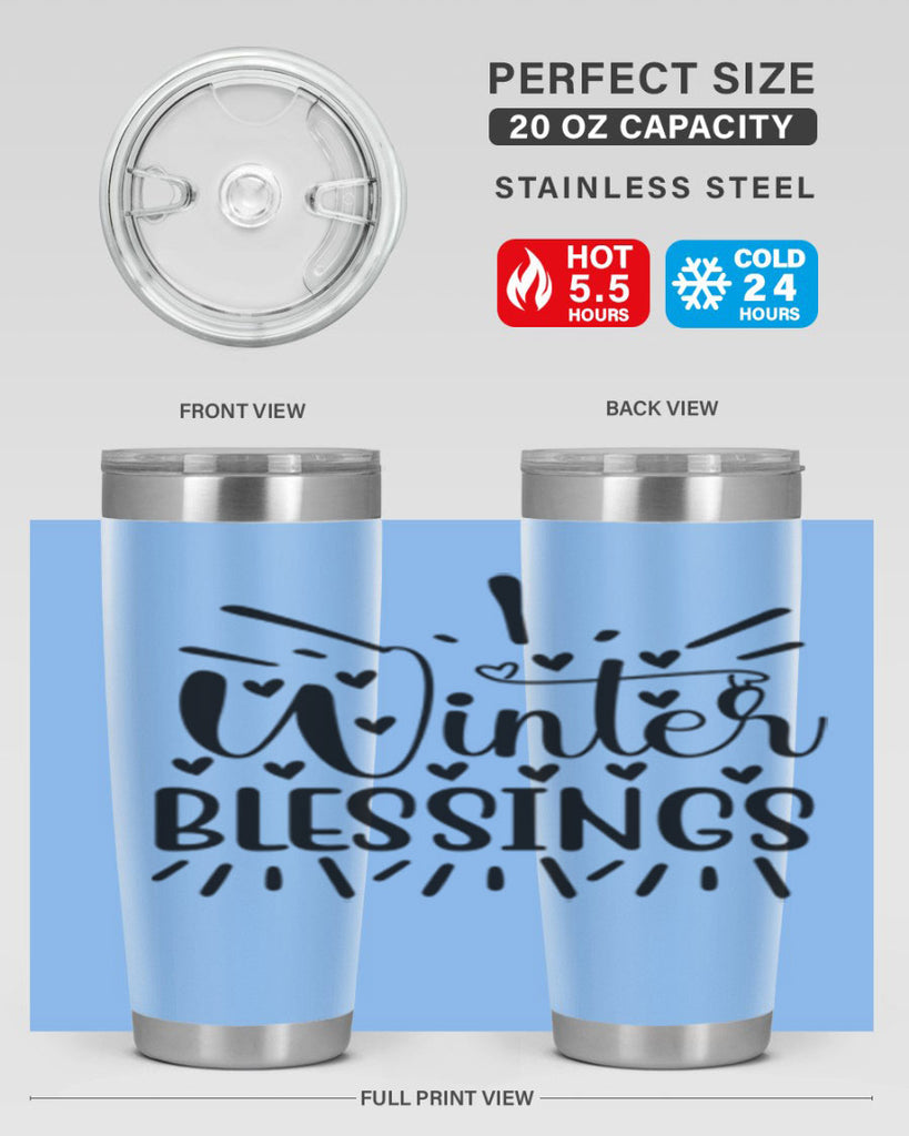 Winter Blessings 491#- winter- Tumbler