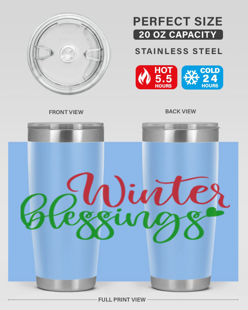 Winter Blessings 492#- winter- Tumbler