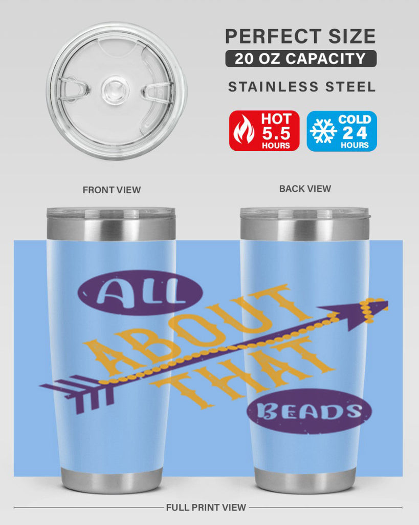 all about that beads 62#- mardi gras- Tumbler