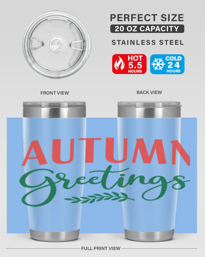 autumn greetings 14#- fall- Tumbler