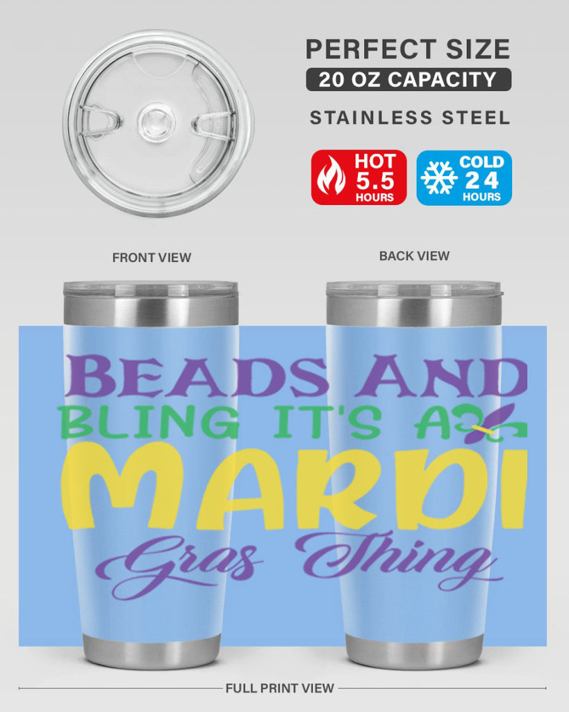 beads and bling its a mardi gras thing 86#- mardi gras- Tumbler